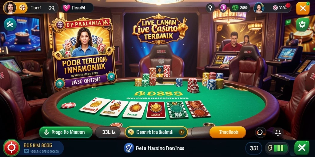 Screenshot gameplay 33L menunjukkan suasana Live Casino yang mendebarkan.