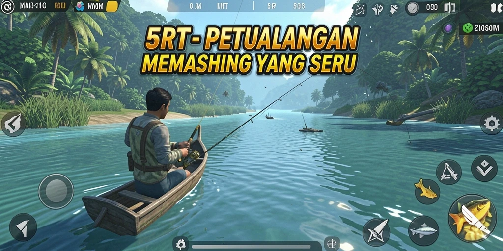 Tangkapan ikan besar di tengah lautan yang indah.