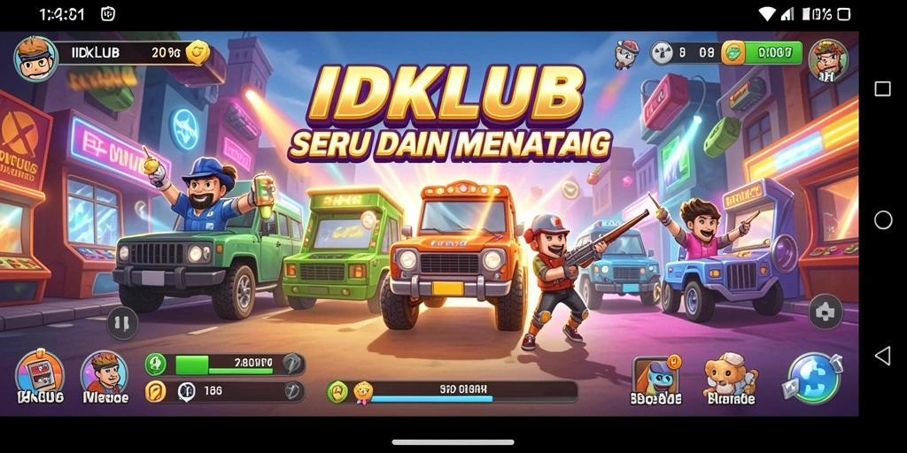 Tangkap suasana seru dalam gameplay <strong>IDKLUB</strong> dengan karakter unik dan level menantang.