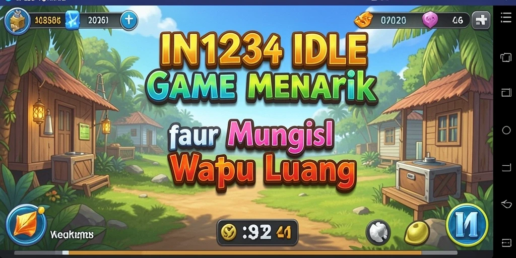 Tangkapan layar IN1234 menampilkan gameplay santai dan interaktif.