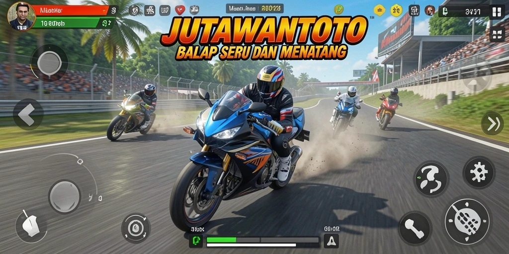 Tampilan menarik dari balapan motor di JUTAWANTOTO.