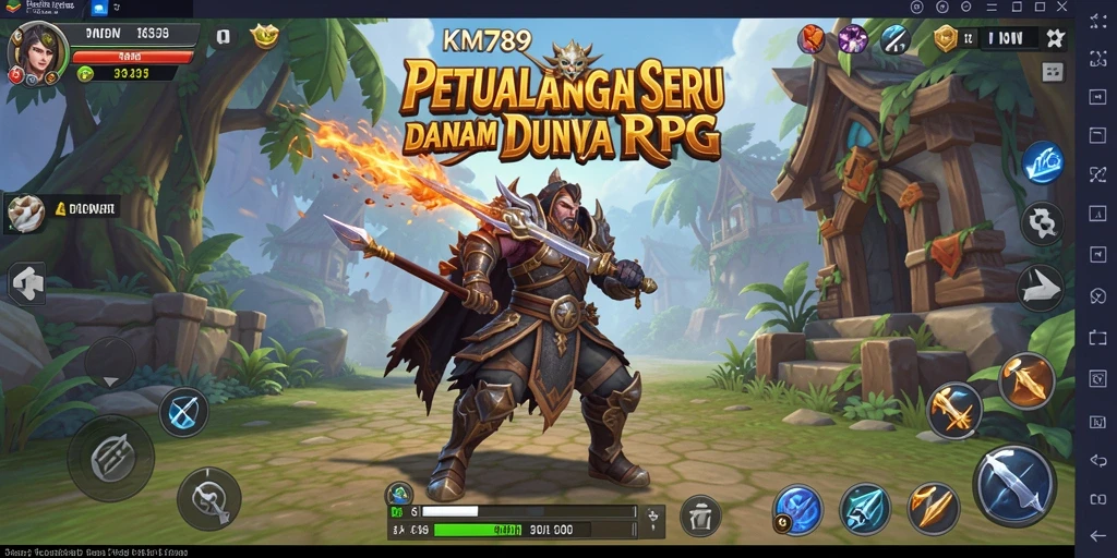 Tampilan screenshot gameplay RPG KM789 yang menarik dan penuh aksi.