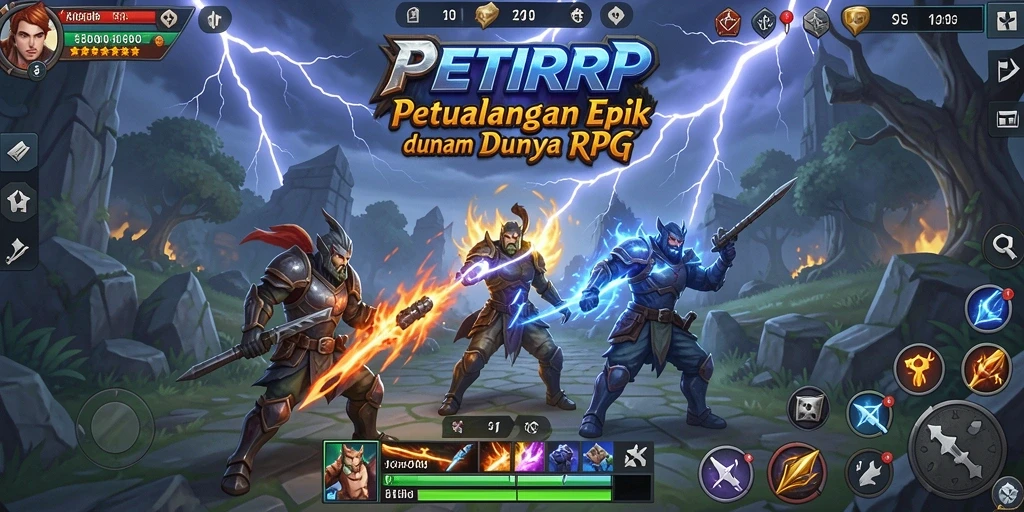 Tampilan gameplay PETIRRP yang menakjubkan dan penuh aksi.