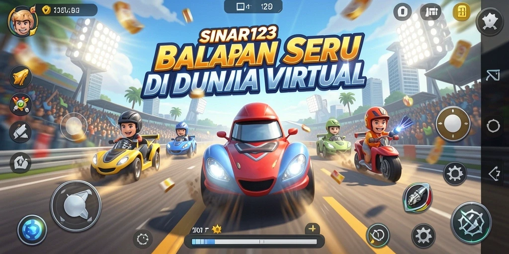 Menampilkan aksi balap cepat dan grafik mengesankan dari SINAR123.